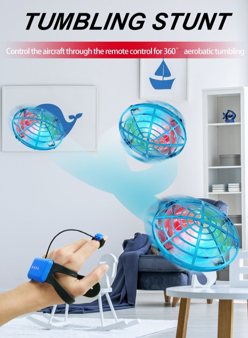 هوديوس طائرة درون للأطفال طائرة يوفو صغيرة لعبة للطيران هدايا رائعة لأعياد الميلاد والمناسبات للأولاد والبنات مع 5 حساسات لتجنب العقبات و3 وضعيات سرعة، قدرة الطيران الثابت والدوران بزاوية 360 درجة. - Image 2